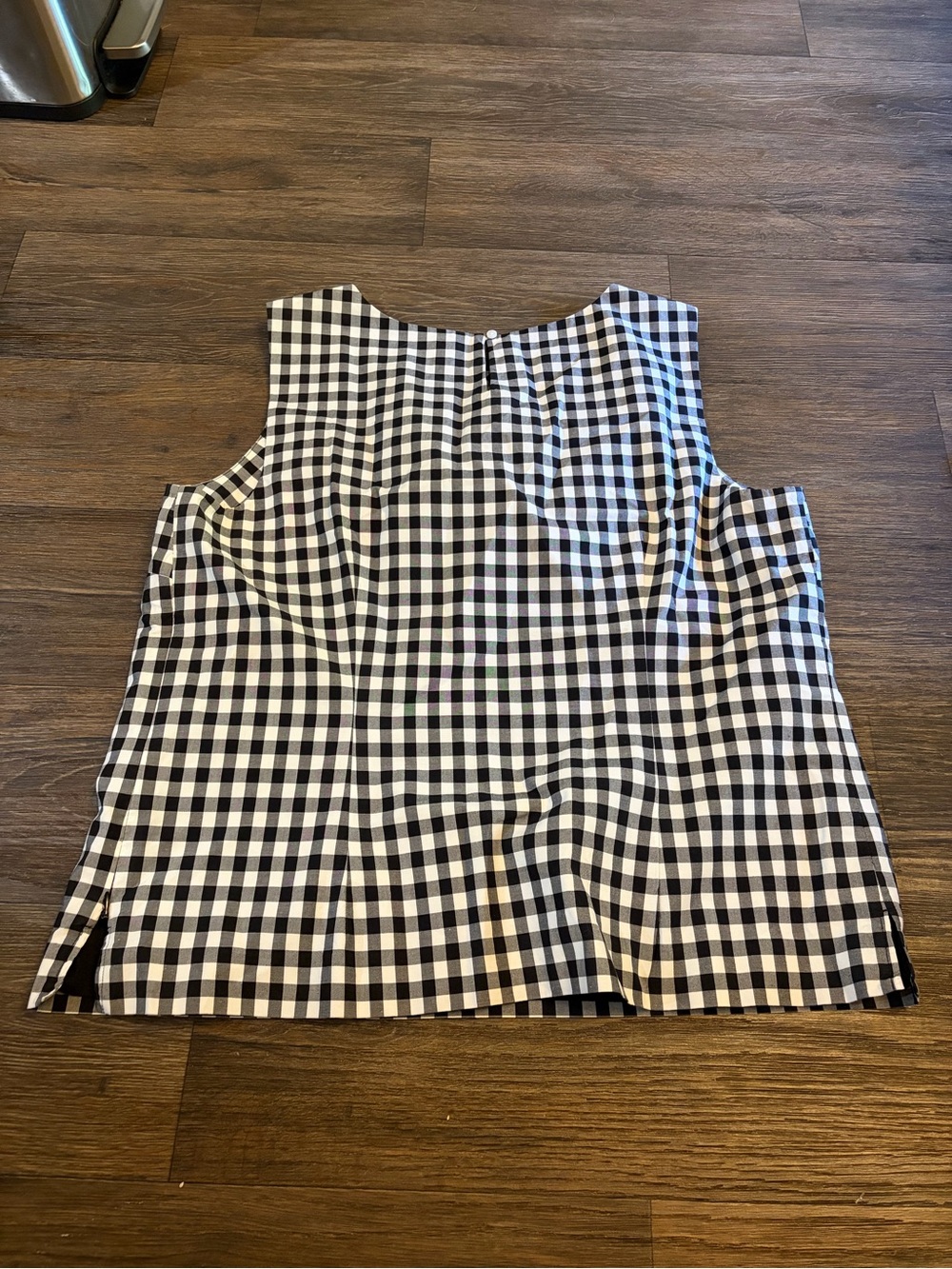Talbots Women’s Cottagecore Picnic Gingham Tank Top w/Floral Beaded Embellished - Picture 8 of 8